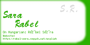 sara rabel business card